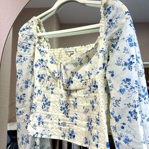 Reformation Floral Linen Top 🥰